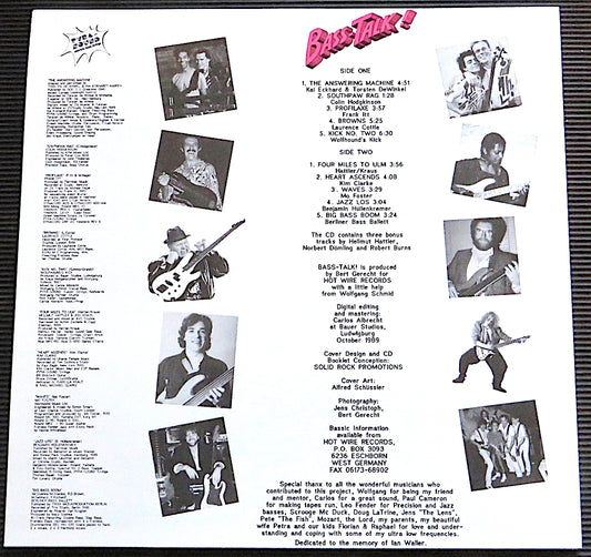 BASS-TALK! VINYL ALBUM LP
