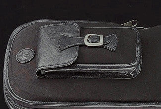 Harvest Bass Bag Black Nylon Canvas mit Leder-Trim